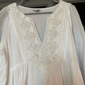 Sundance embroidered white dress